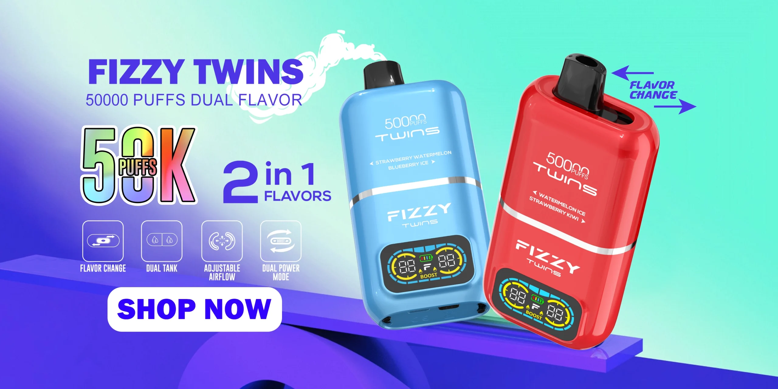 FIZZY TWINS 50000 Puffs