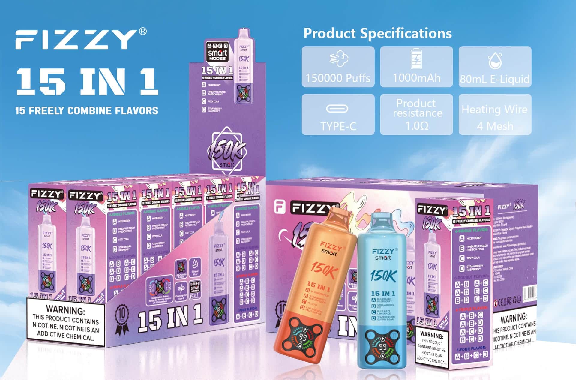 Fizzy 150K Puffs Disposable Vape - 8