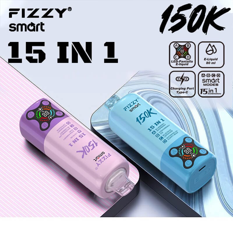 Fizzy 150K Puffs -  15-in-1 Smart Multi-Flavor Rechargeable Disposable Vape-16
