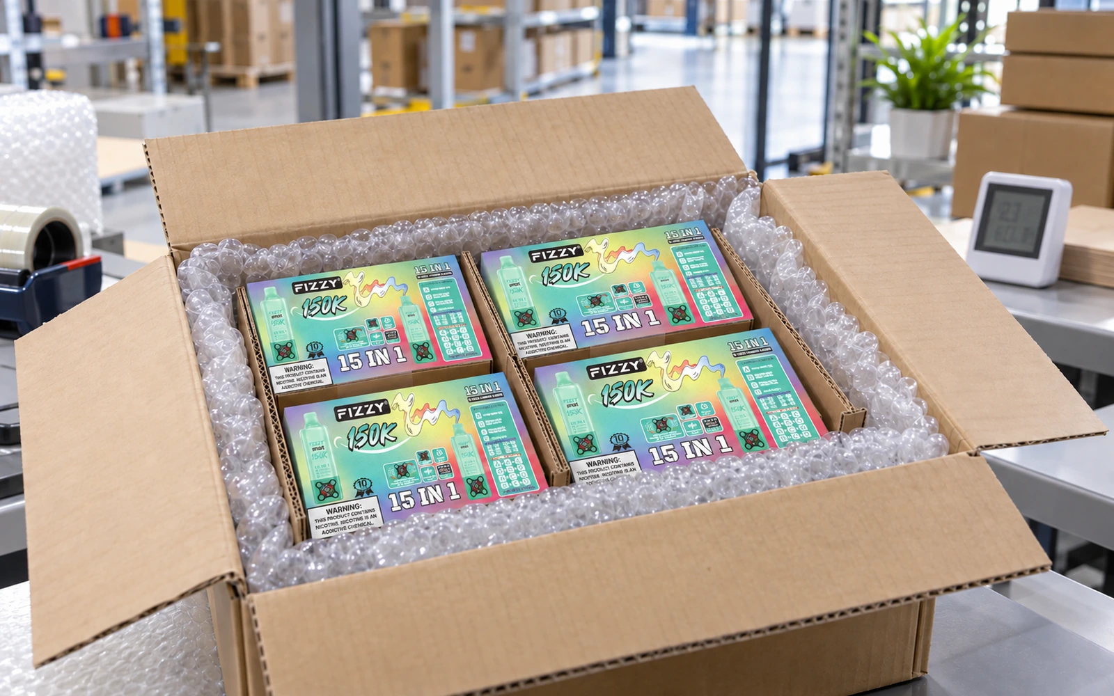 Professional climate-controlled vape warehousing ensuring zero dead on arrival