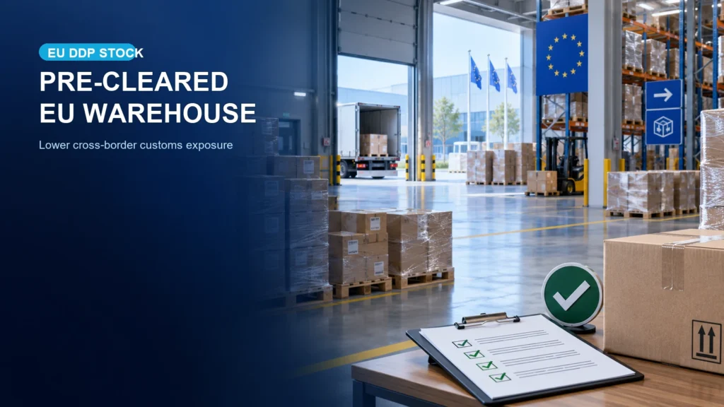 Organised European DDP vape wholesale warehouse with pre-cleared stock and compliance checks